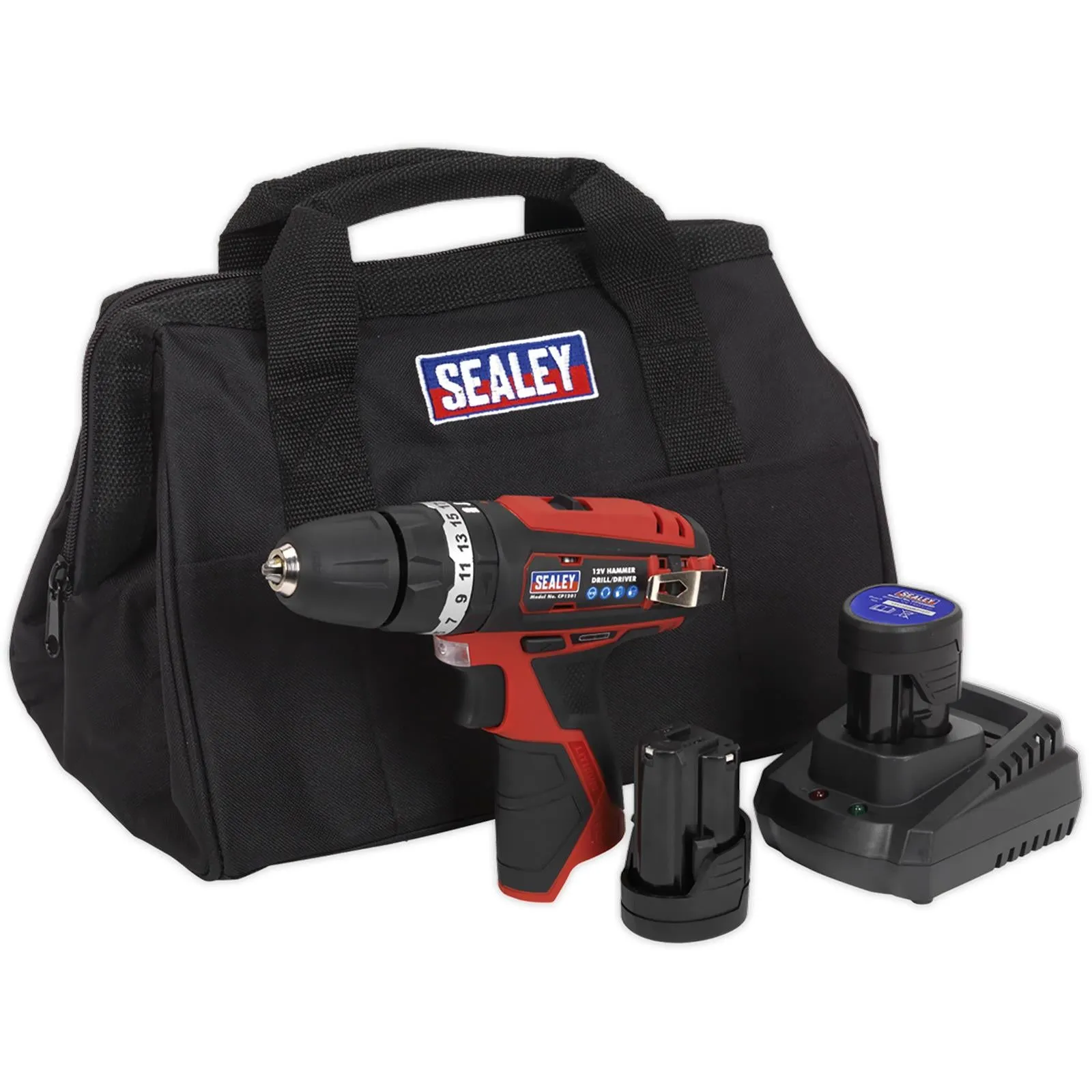 Sealey Combi Drill Kit Ø10mm 12V SV12 Series - 2 Batteries