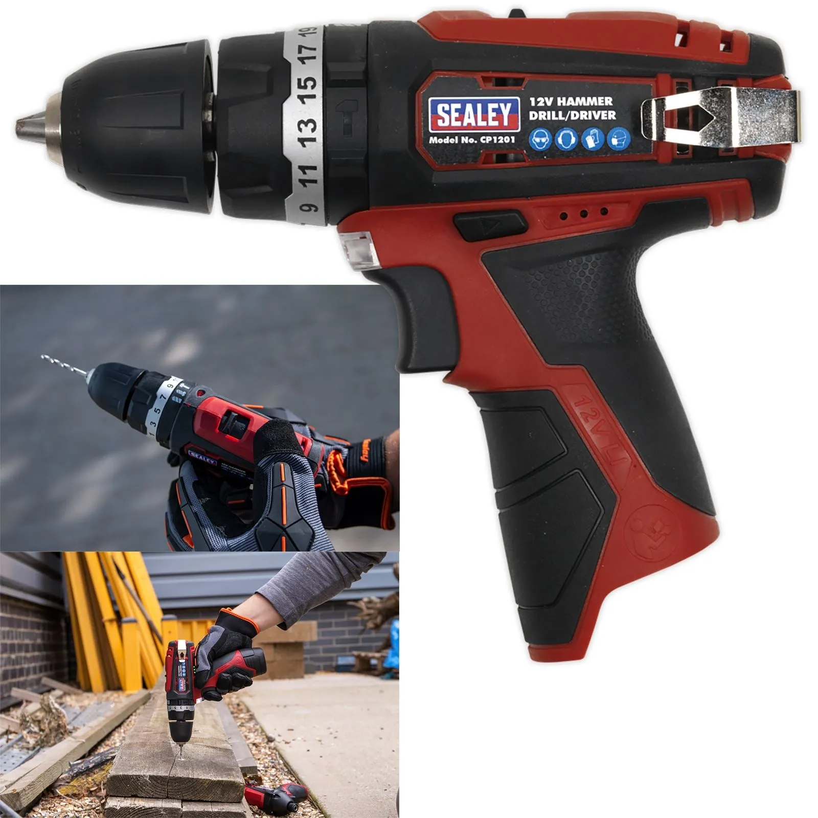 Sealey Combi Drill Kit Ø10mm 12V SV12 Series - 2 Batteries