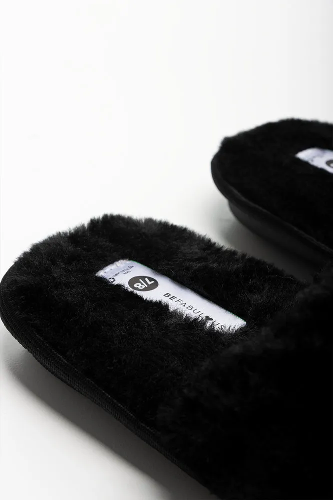 Seam Slipper Black