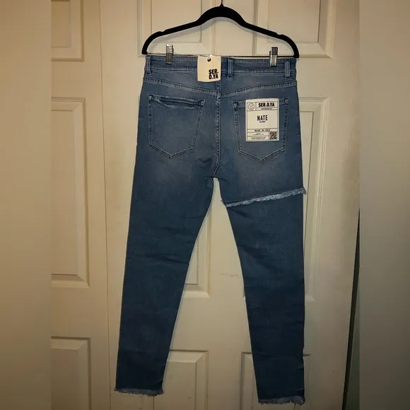 SER.O.YA premium skinny distressed Nate jeans - made in Italy