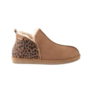 Shepherd of Sweden Annie Leopard Chestnut Slippers