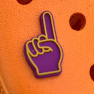 SHOE CHARMS - PURPLE & GOLD #1