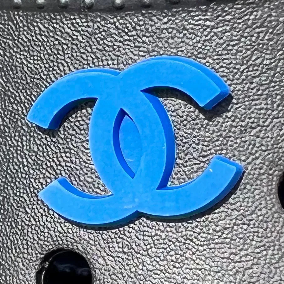 SHOE CHARMS - ROYAL BLUE DOUBLE C