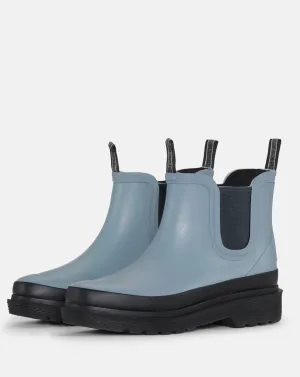 Short Rubber Boot - Blue Cloud