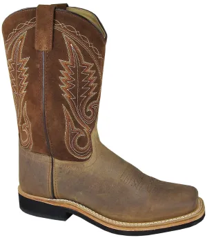Smoky Mountain Boots Mens Boonville Brown Distress Leather Square Toe 14 EE