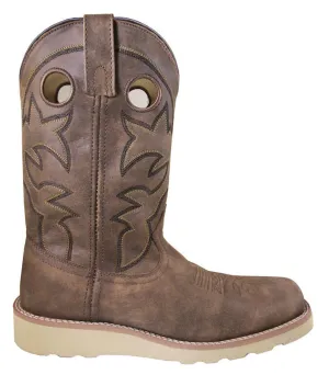 Smoky Mountain Mens Branson Distress Brown Leather Cowboy Boots 8 D