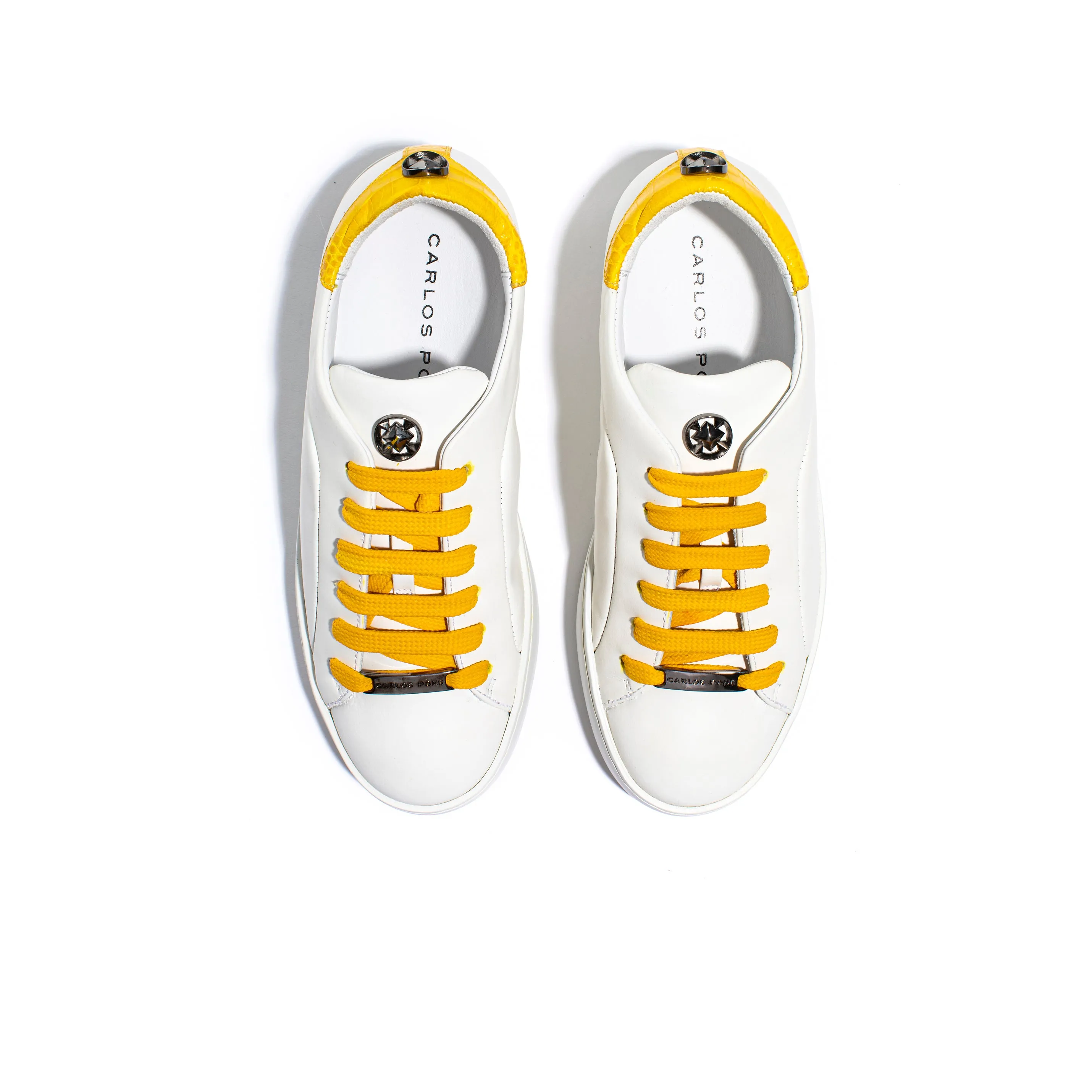 SNEAKER BASIC BLANCO - AMARILLO
