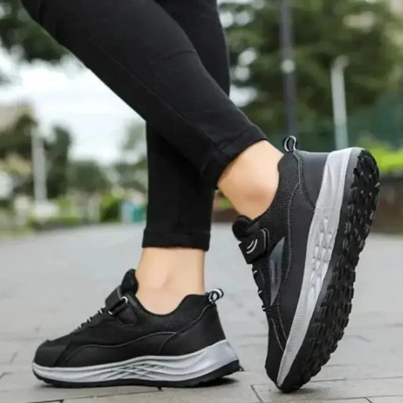 Sneakers Women Shoes Flat Loafers Leather  Shoes Comfortable Slip on Soft Casual Platform Shoes