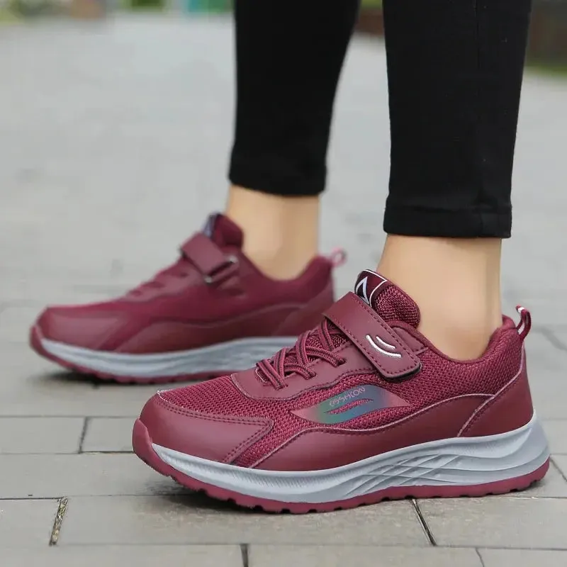 Sneakers Women Shoes Flat Loafers Leather  Shoes Comfortable Slip on Soft Casual Platform Shoes