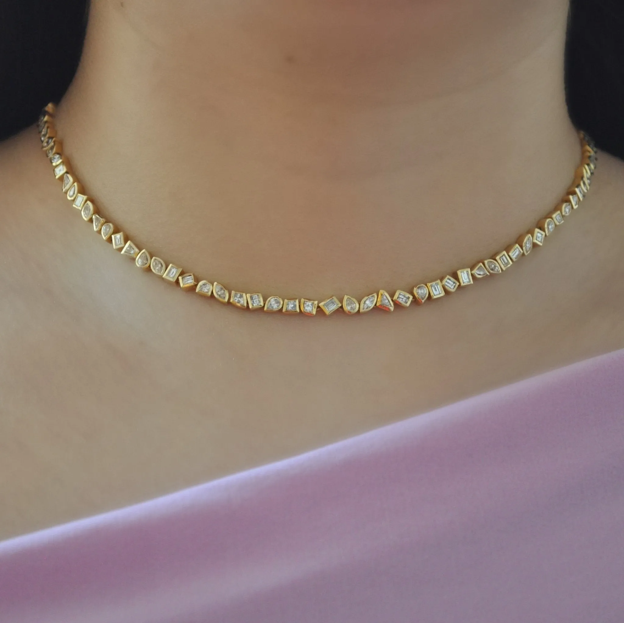 Solaire Etesian Diamond Tennis Necklace