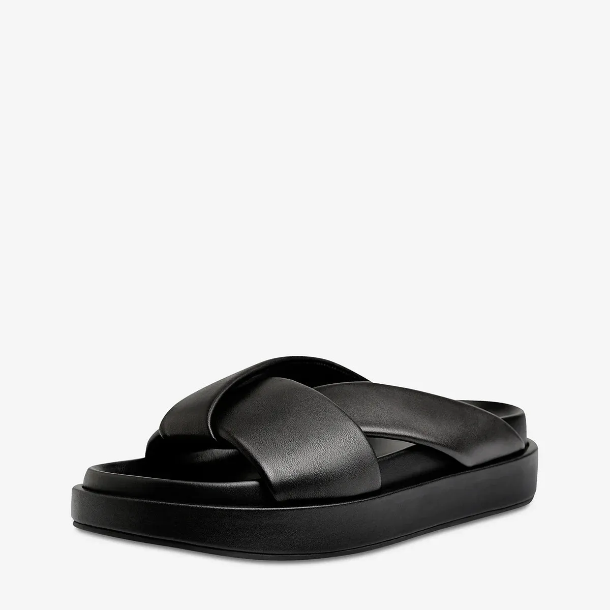 Status Anxiety Full Circle Leather Sandal - Black