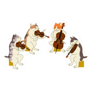 Sticker - Cool Cat Quartet