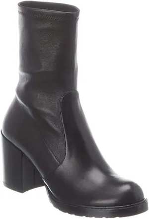 Stuart Weitzman Dalenna Leather Bootie, 9, Black