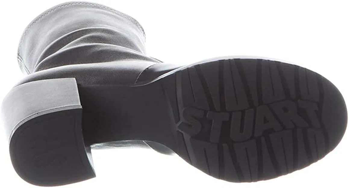 Stuart Weitzman Dalenna Leather Bootie, 9, Black