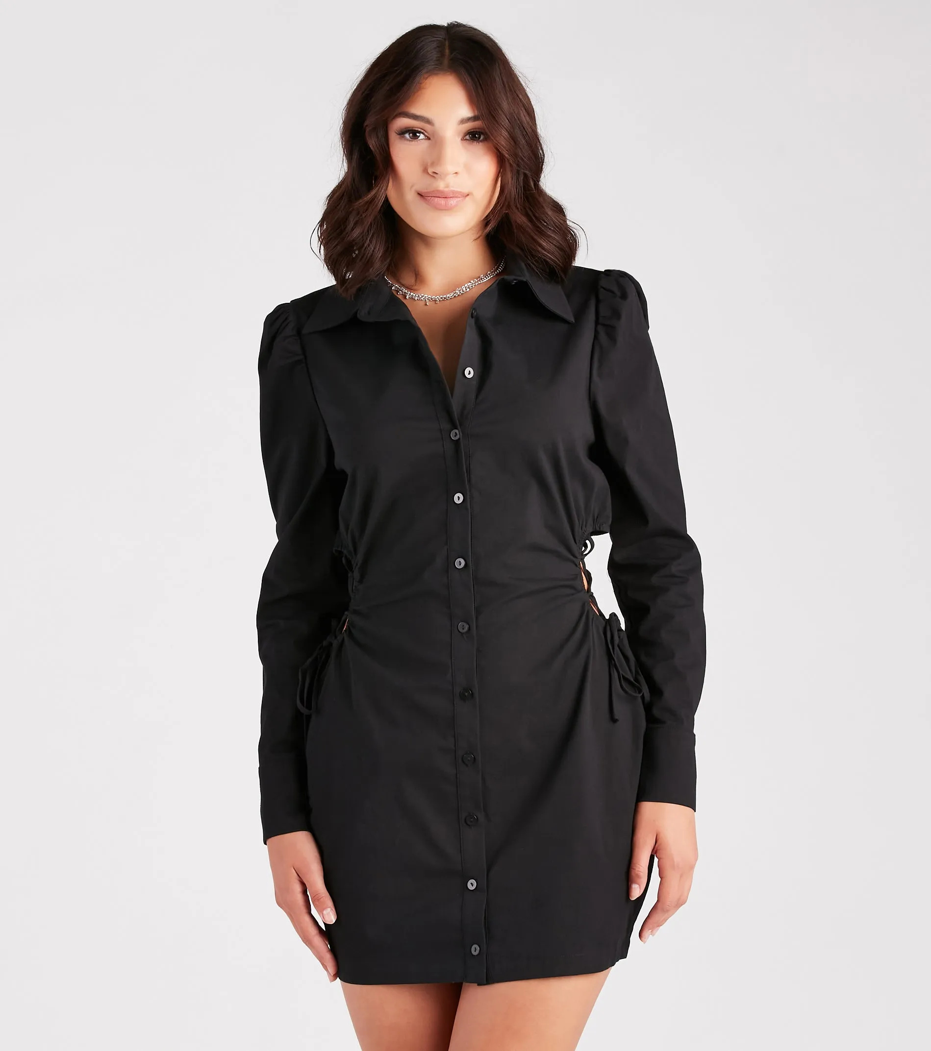 Stylish Surprise Lattice Side Tunic Top