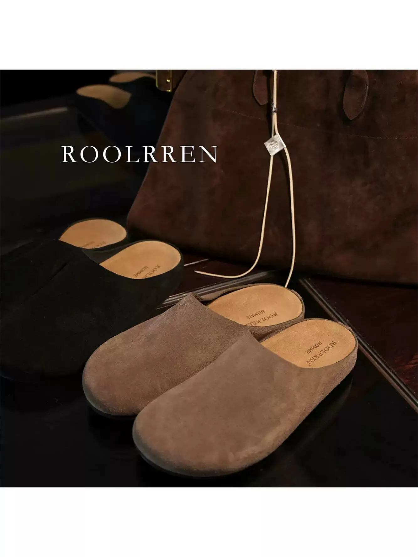 Suede Slip-On Slippers