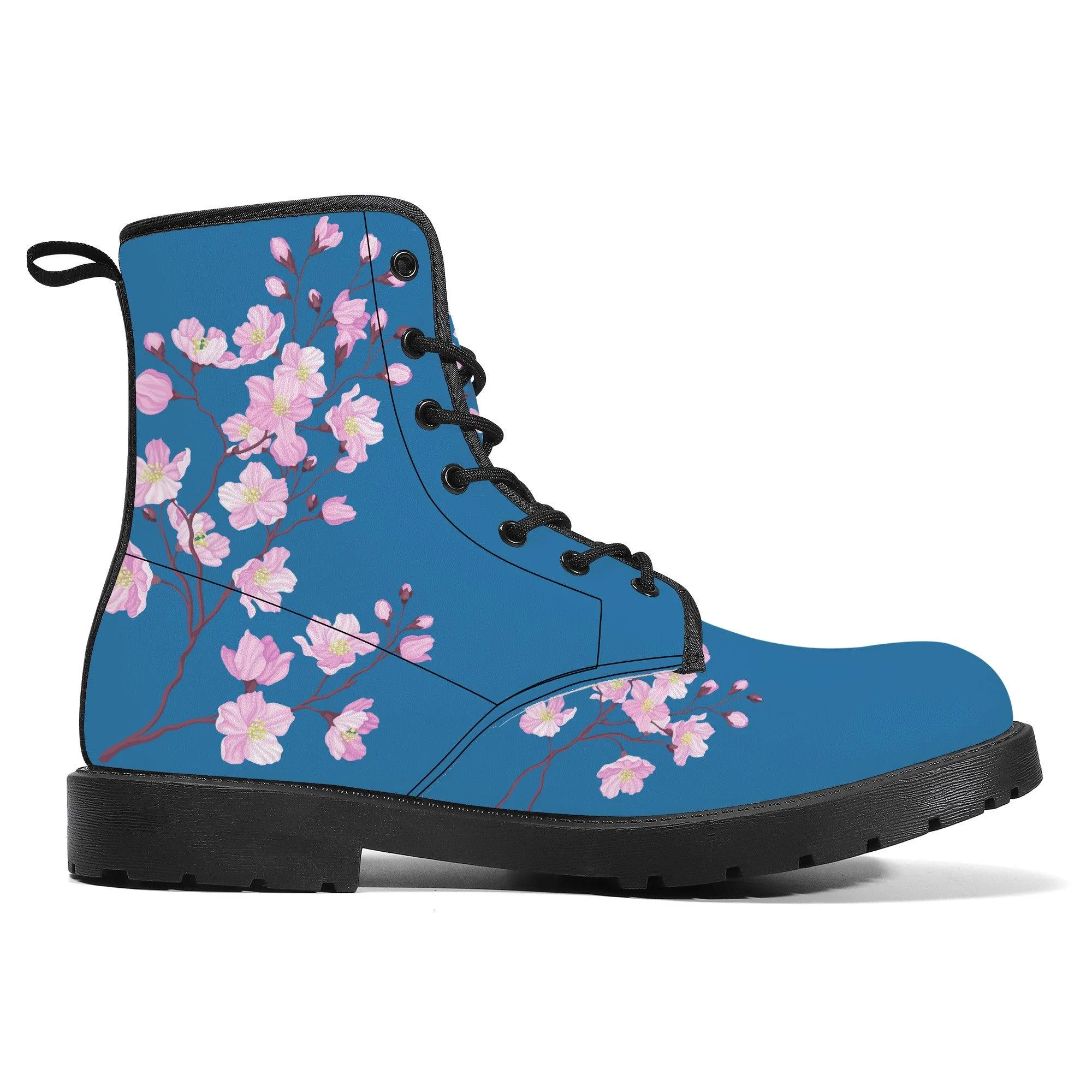 Summer Sky Sakura Vegan Leather Boots