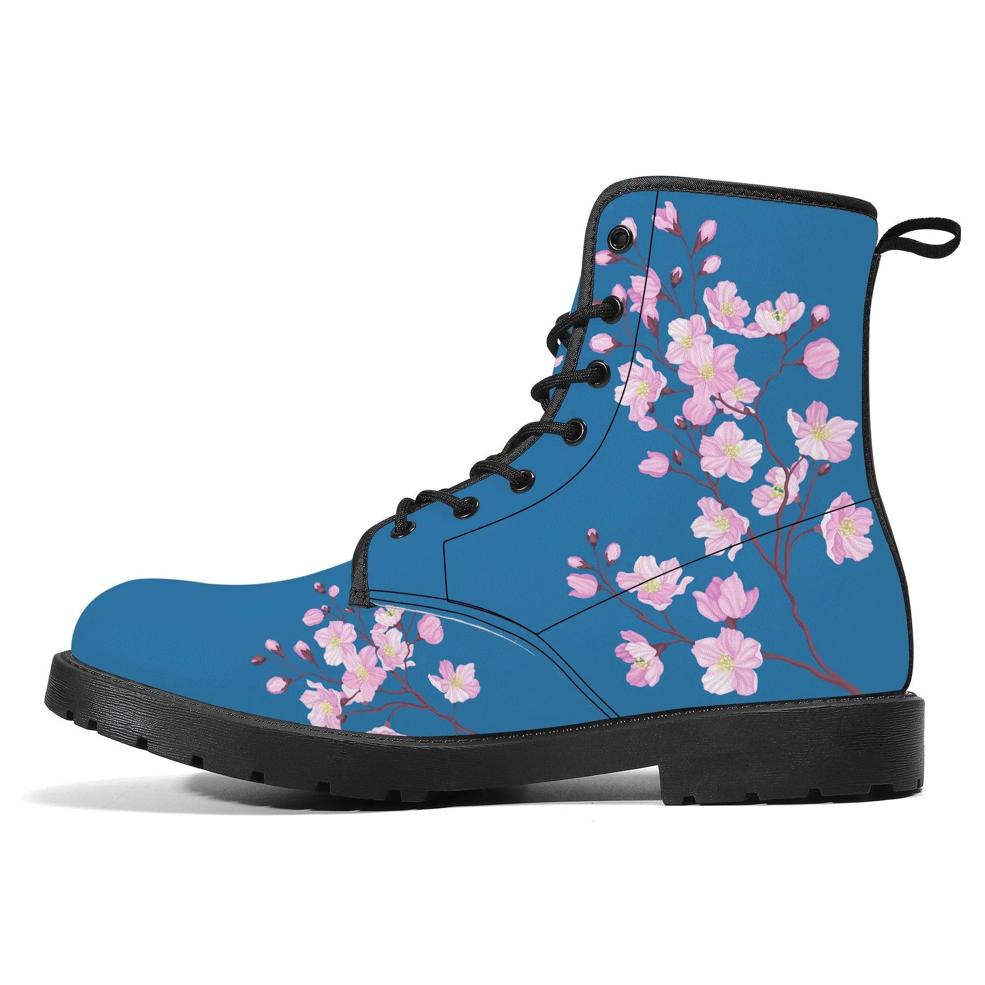 Summer Sky Sakura Vegan Leather Boots