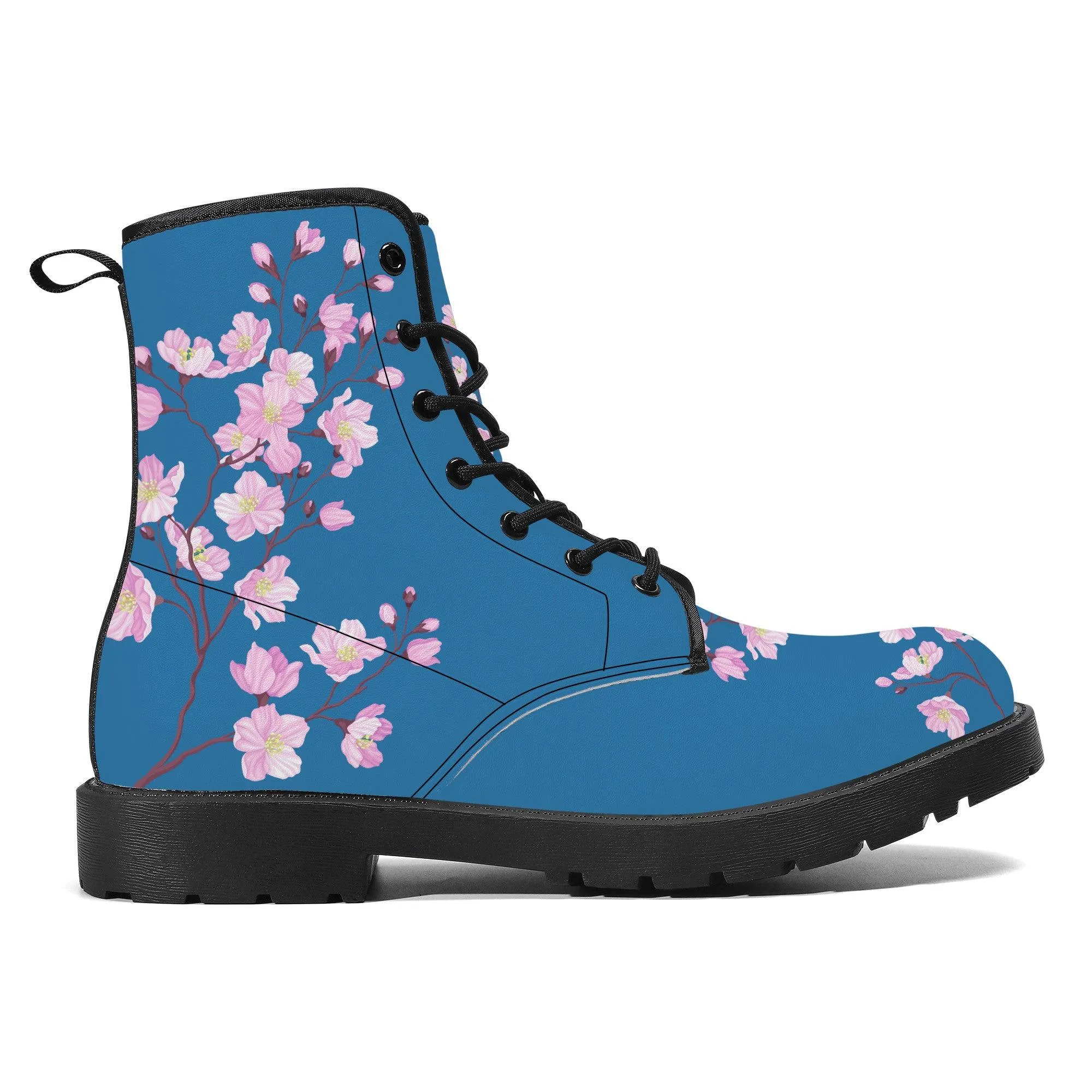 Summer Sky Sakura Vegan Leather Boots