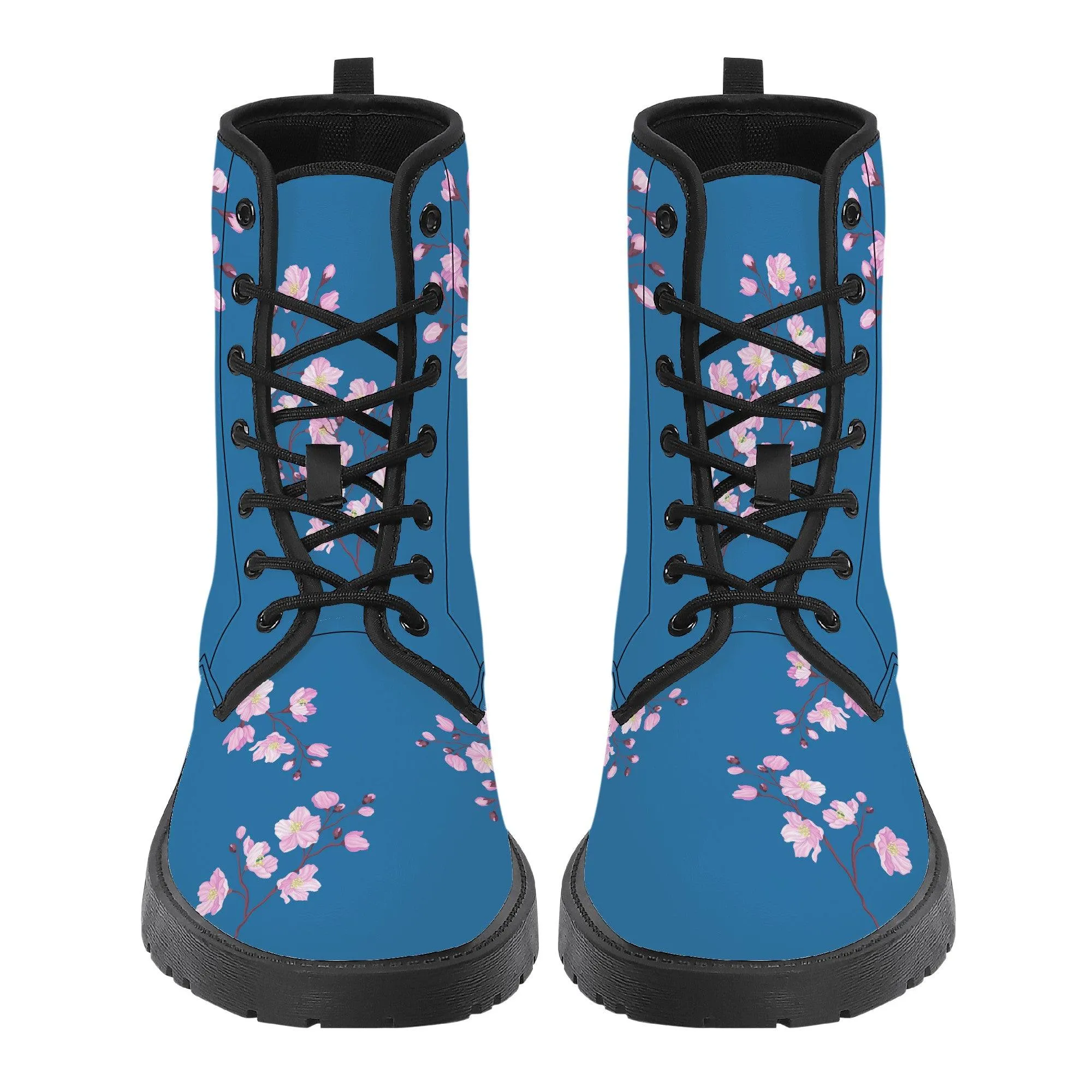 Summer Sky Sakura Vegan Leather Boots