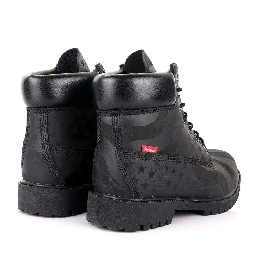 Supreme Timberland Limited Edition Usa Black Hightop boots