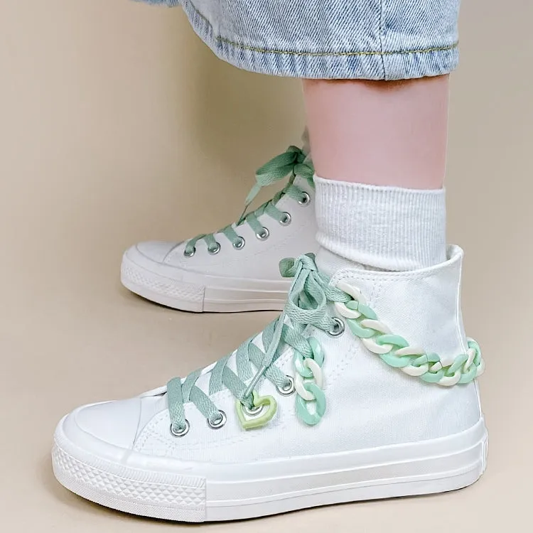 Sweet Girly White High-top Canvas Shoes