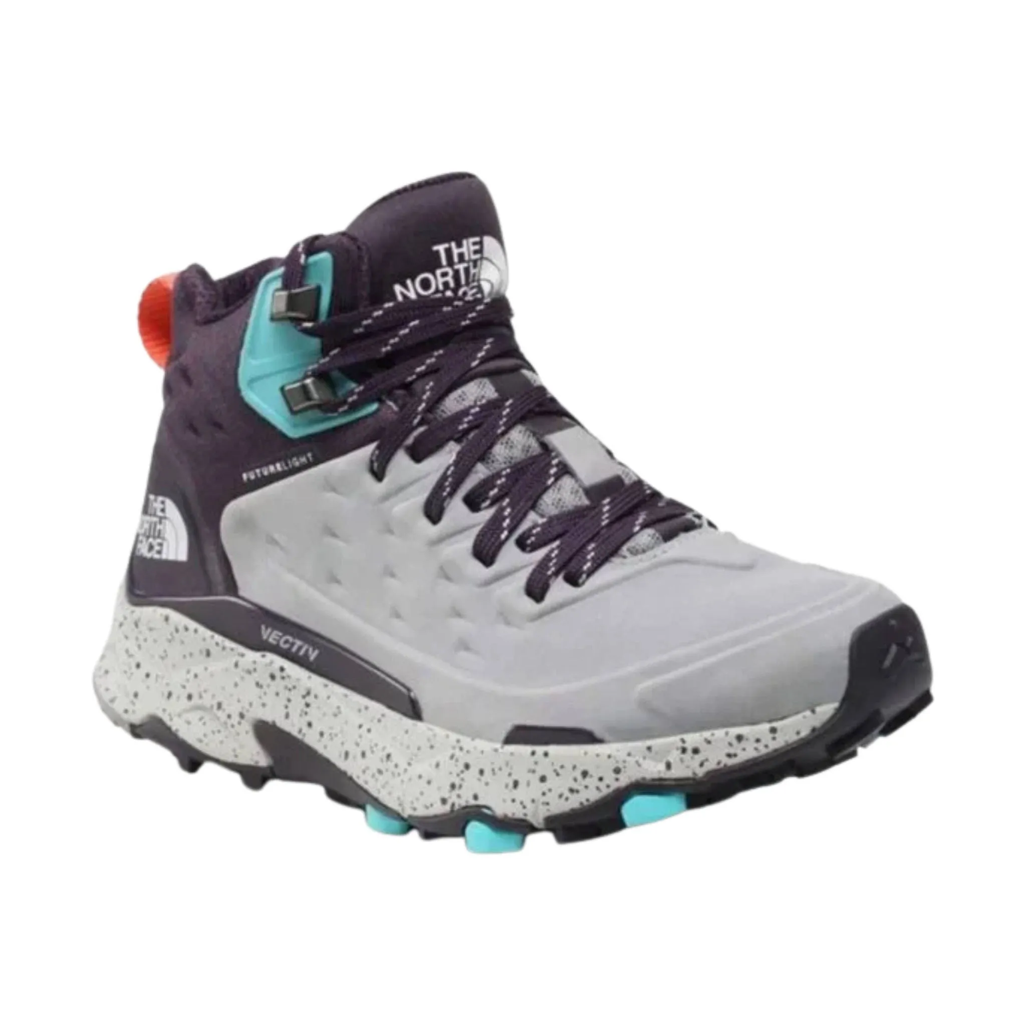 The North Face Women's Vectiv Exploris Mid Futurelight Hiking Boots - Meld Grey/Dark Eggplant Purple FINAL SALE