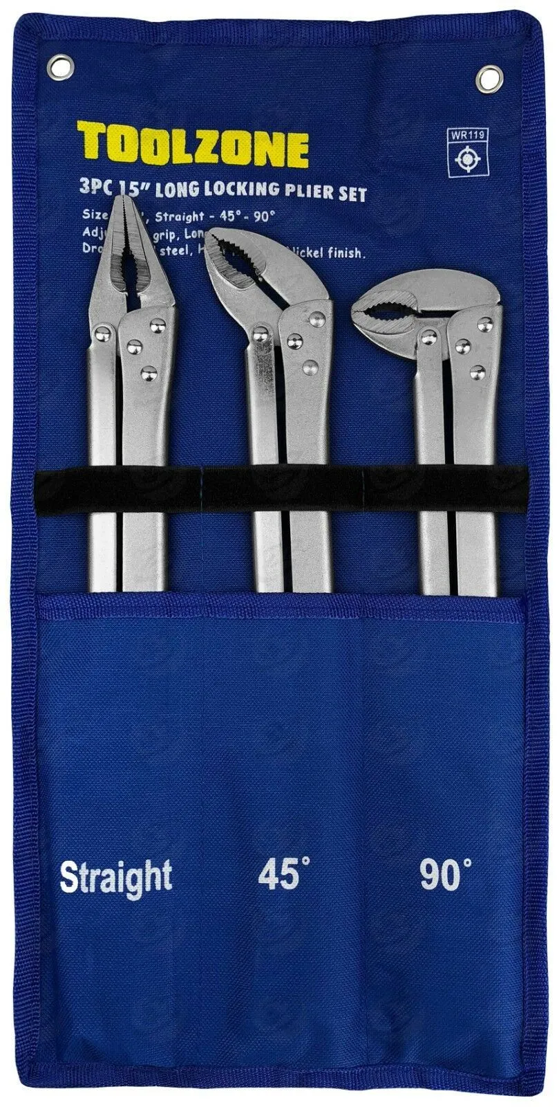 TOOLZONE 3PCS 15" EXTRA LONG LOCKING PLIERS