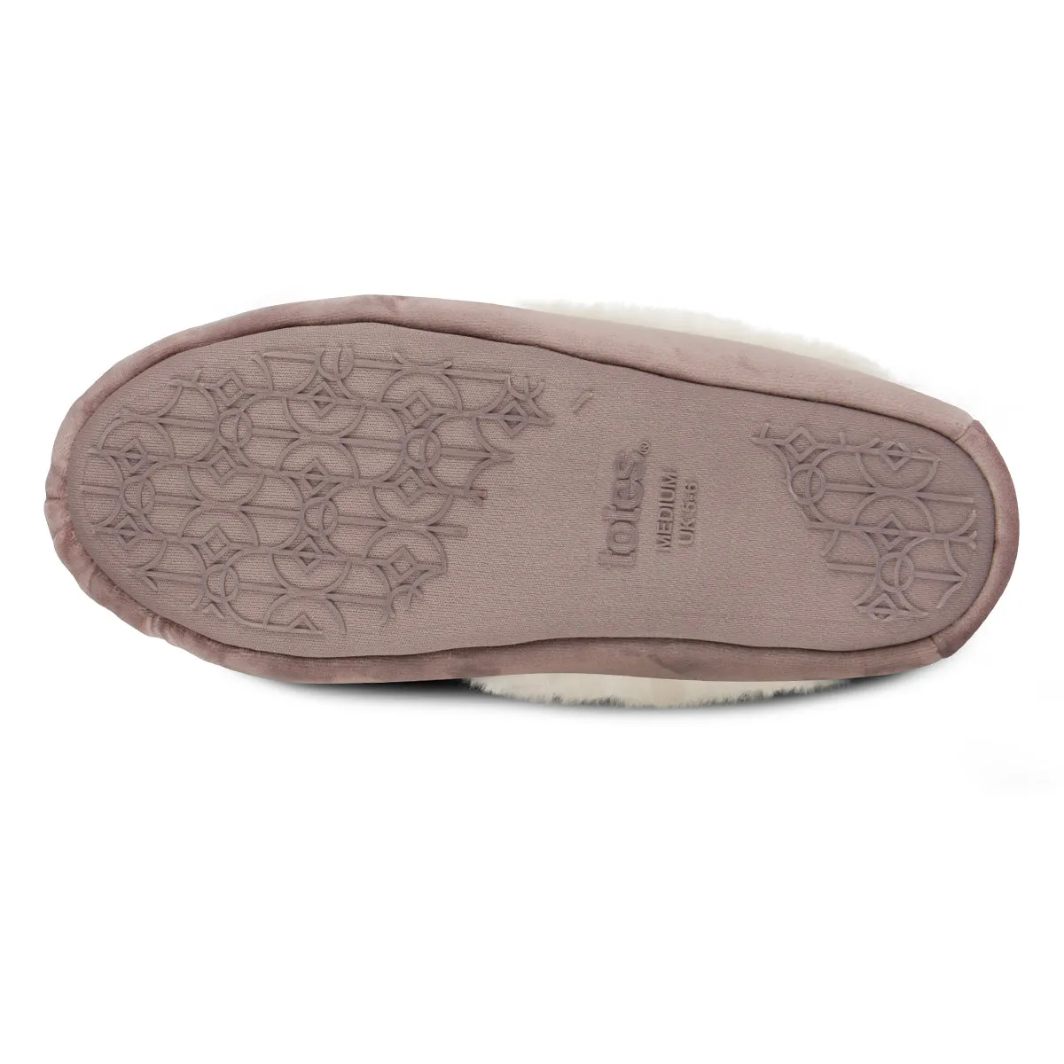 Totes Toasties VELOUR MOCCASIN Slippers Womens Mink