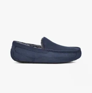 UGG ASCOT Mens Moccasin Suede Slippers Deep Ocean