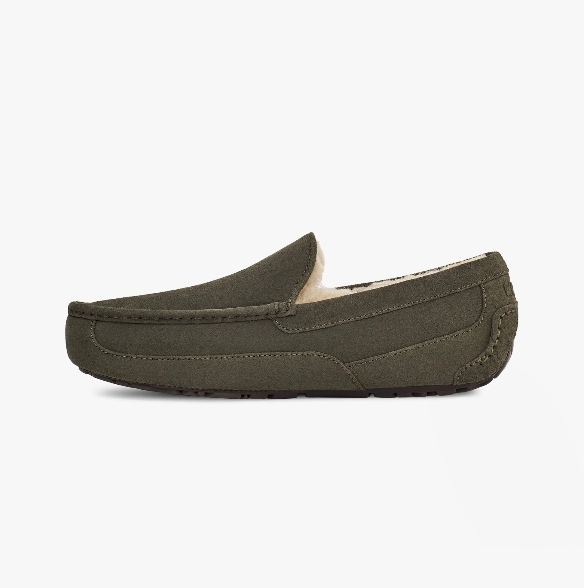 UGG ASCOT Mens Moccasin Suede Slippers Forest Night