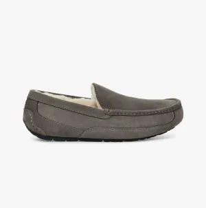 UGG ASCOT Mens Moccasin Suede Slippers Grey
