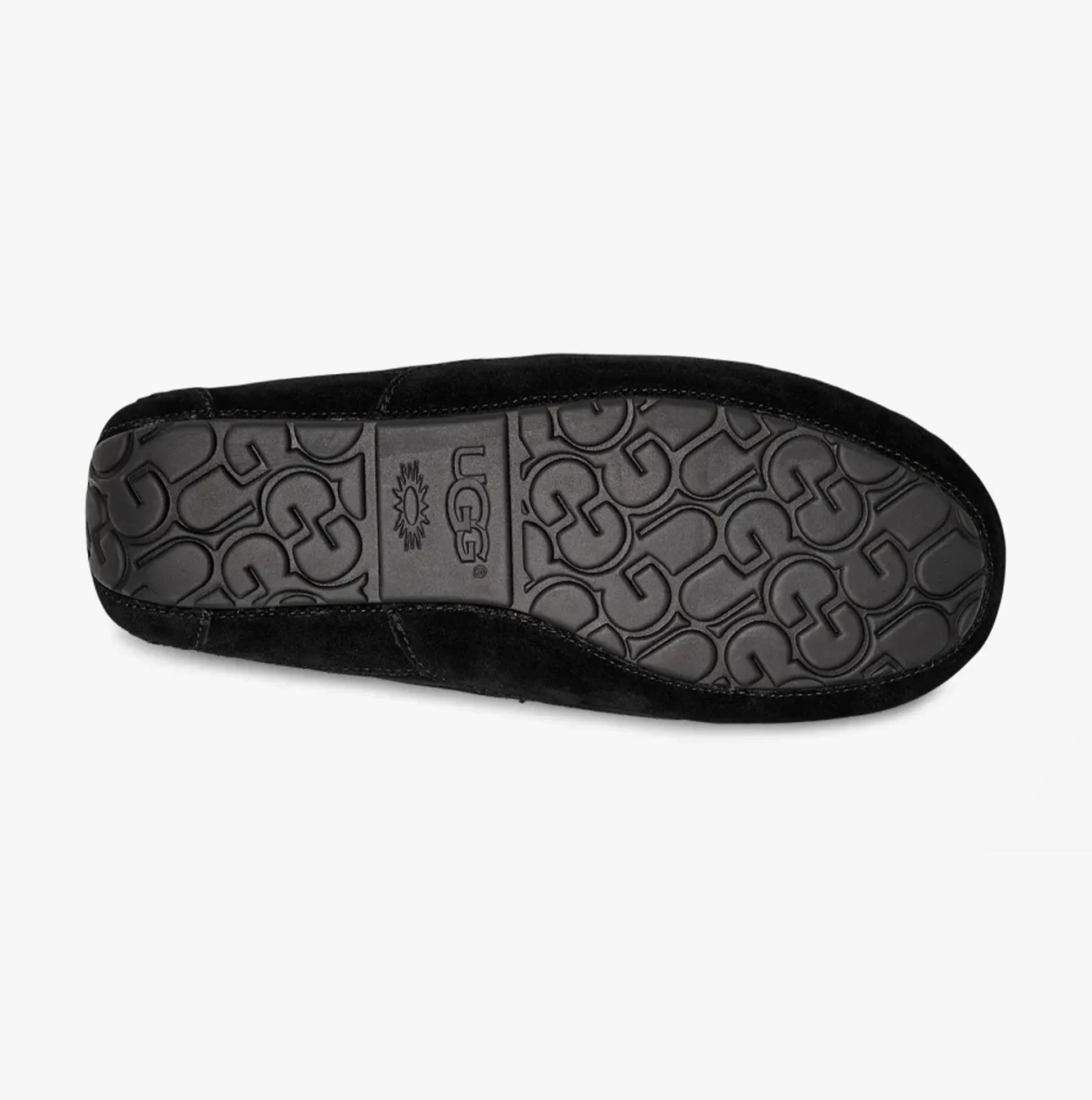 UGG ASCOT Mens Suede Moccasin Slippers Black