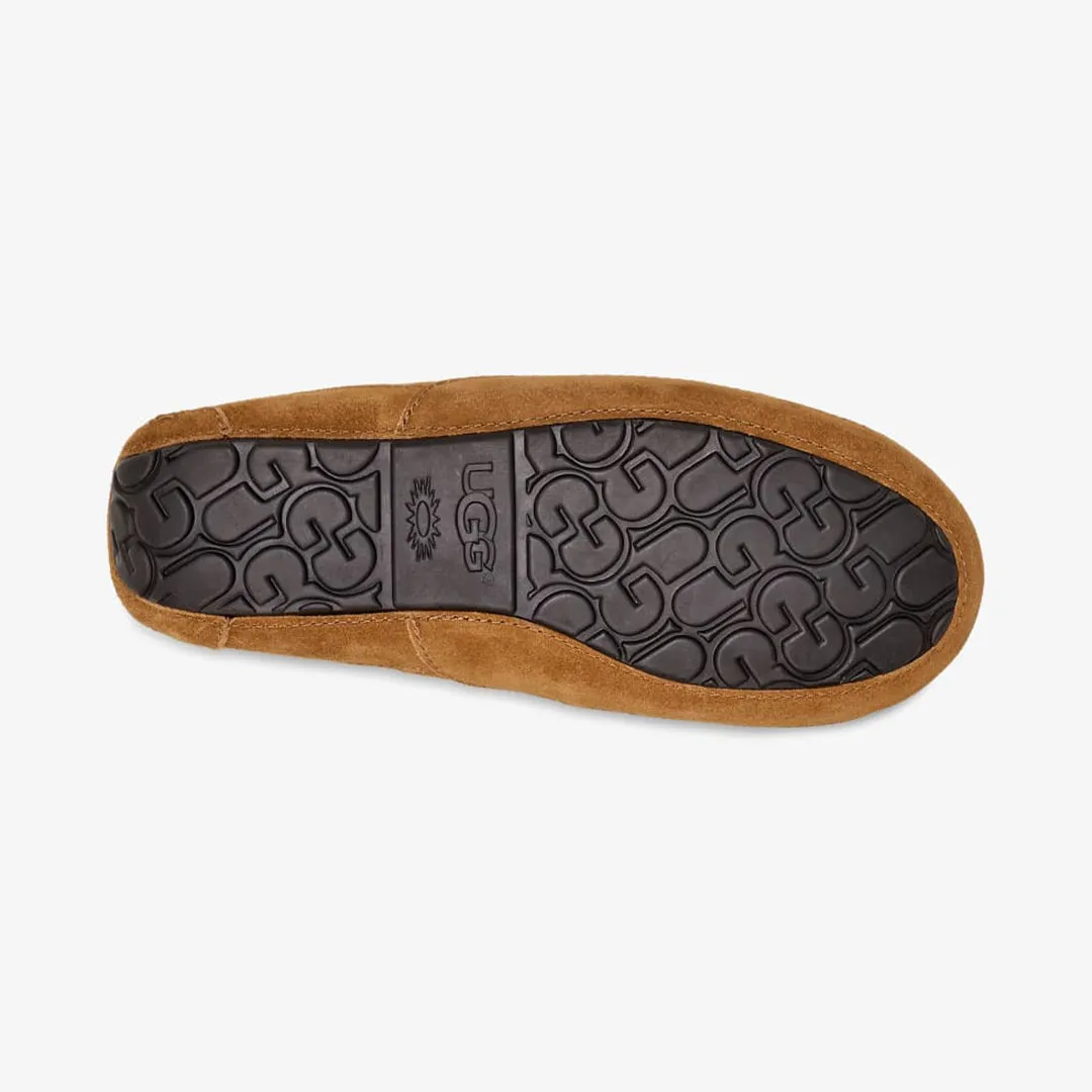 UGG ASCOT Mens Suede Moccasin Slippers Chestnut