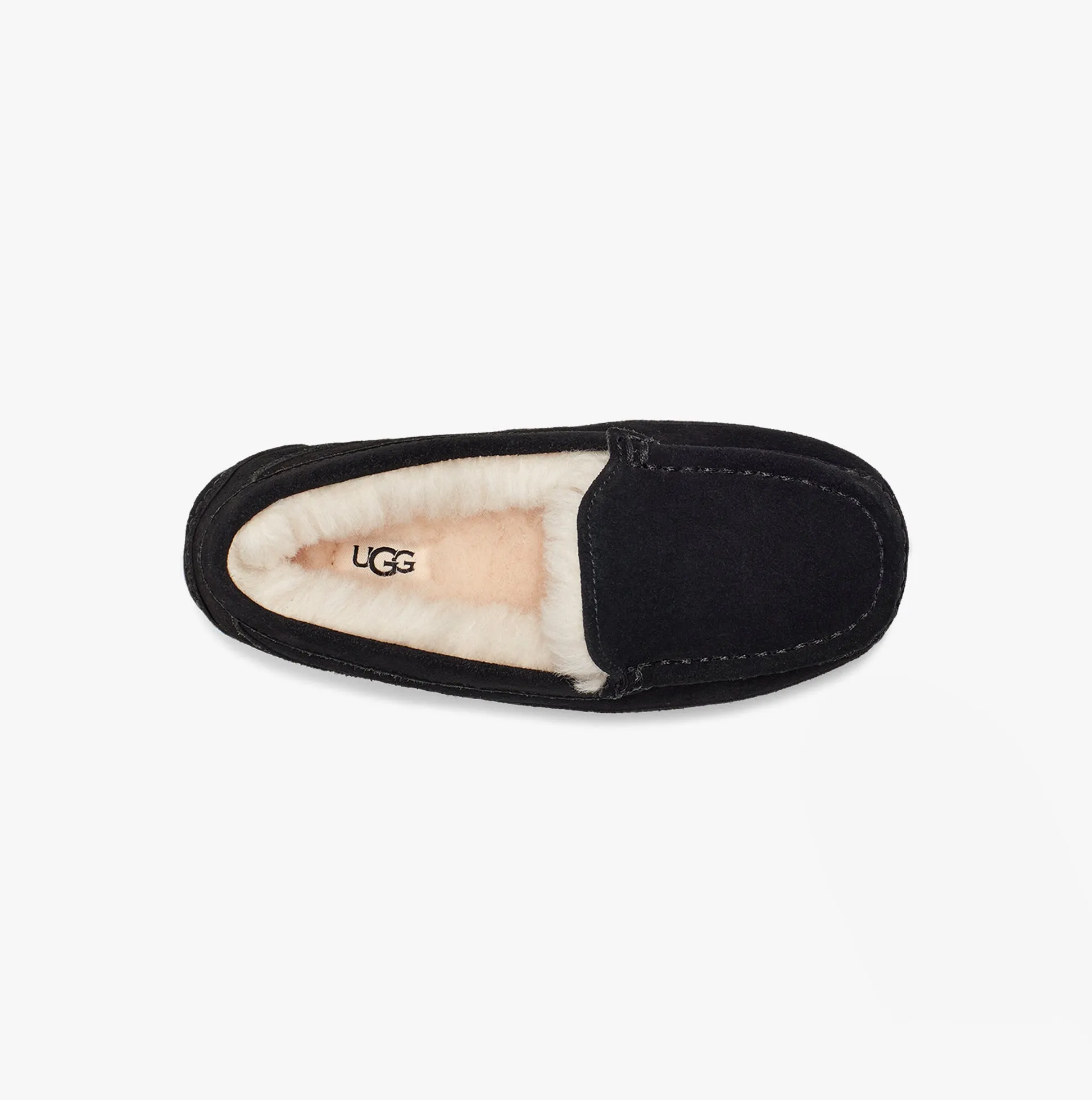 UGG ASCOT Unisex Kids Slippers Black Suede