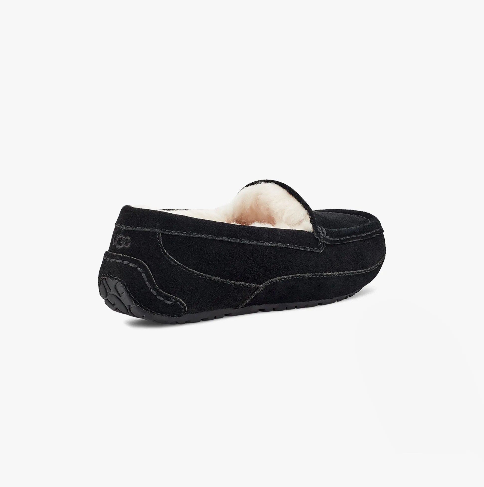 UGG ASCOT Unisex Kids Slippers Black Suede