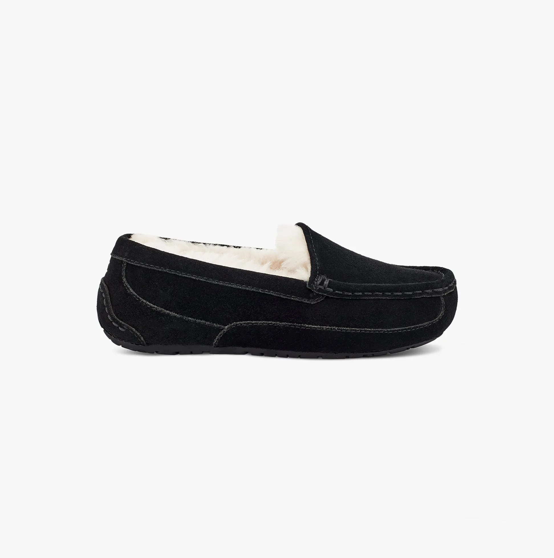 UGG ASCOT Unisex Kids Slippers Black Suede