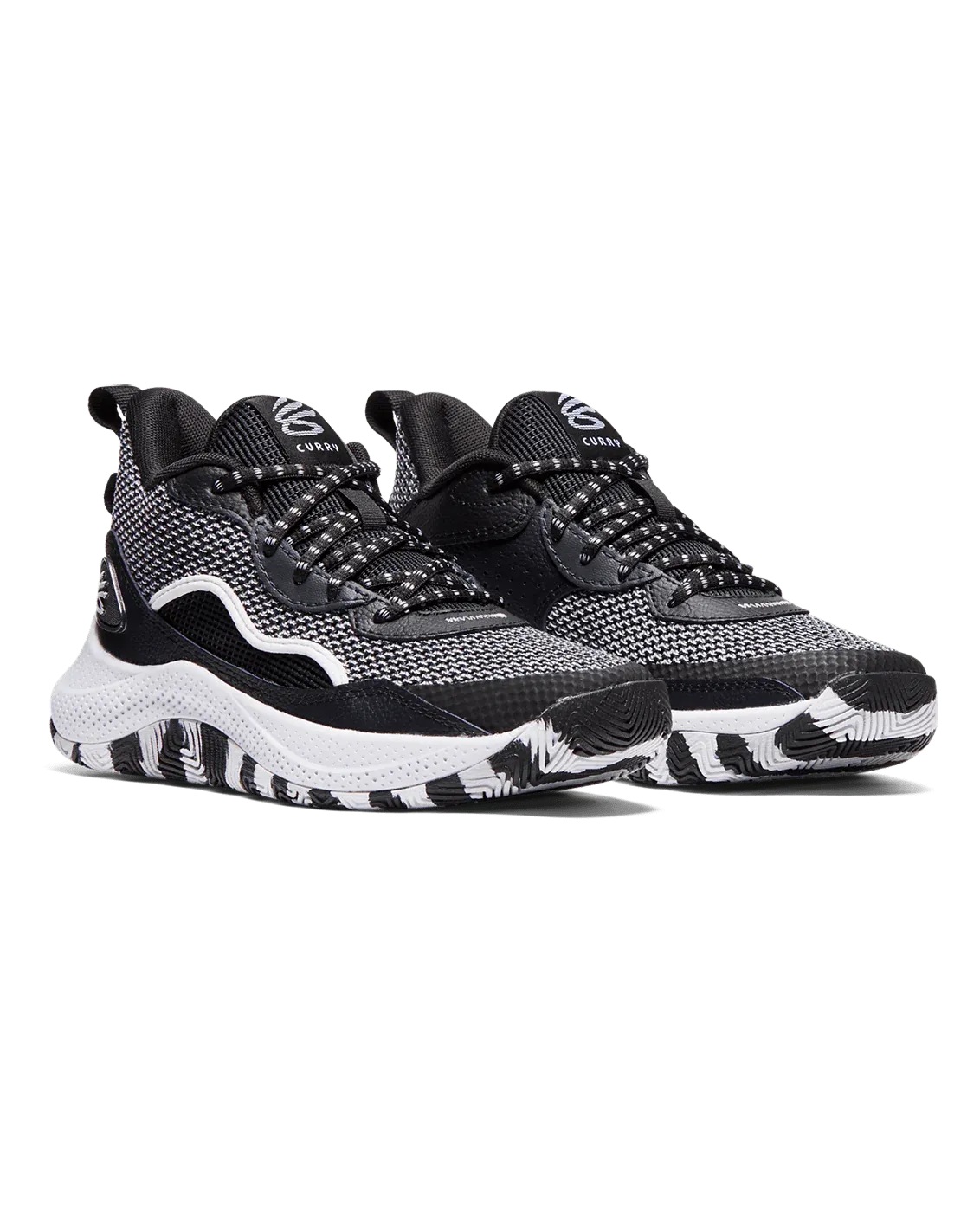 Under Armour Kids GS Curry 3Z 24 Basketball Shoes - Black/Halo Gray