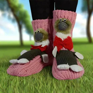 Unique 3D Knitted Platypus Design Socks - Warm & Gift-Worthy