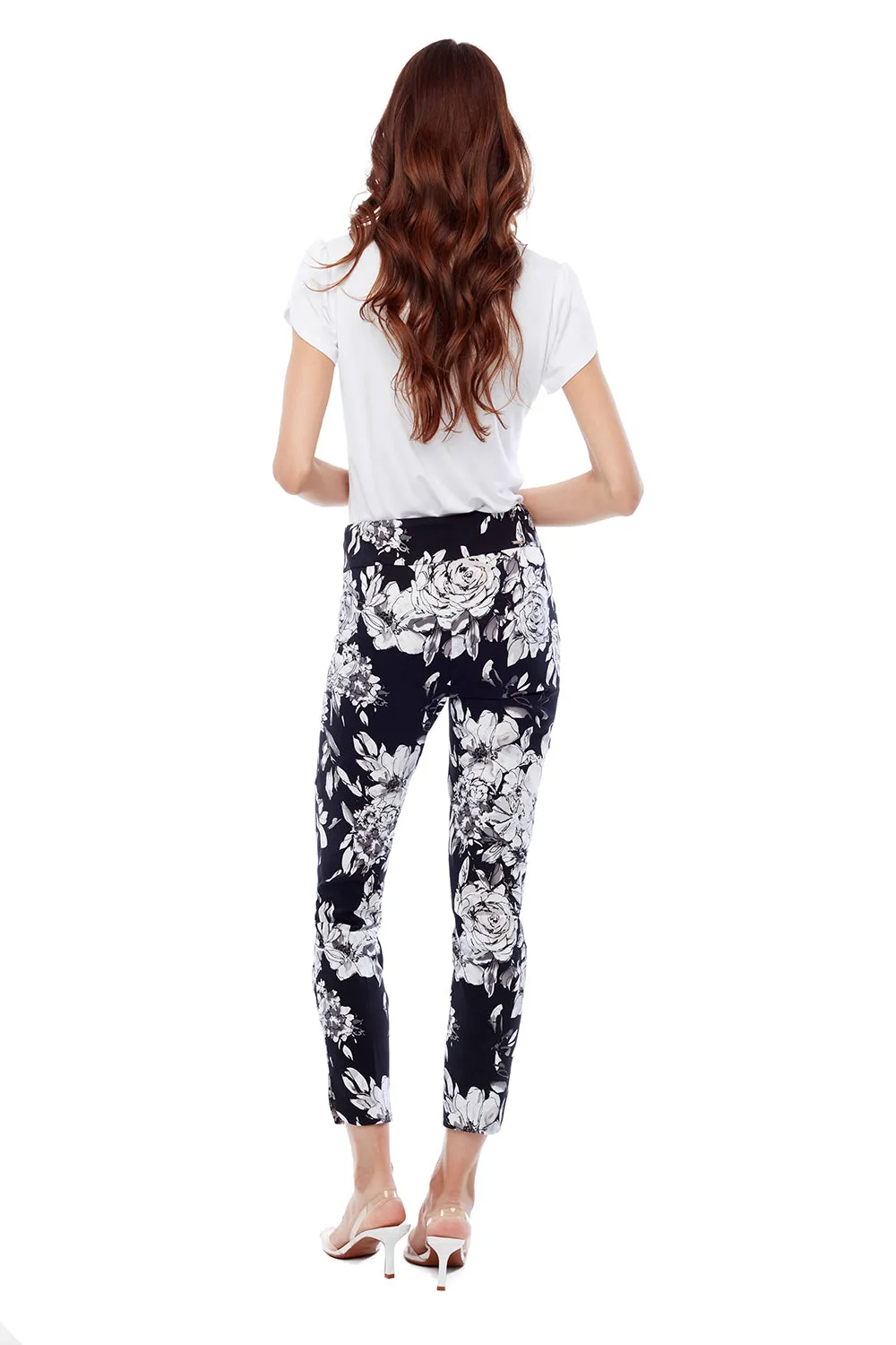Up! Flower Petal Slit Slim Pants 67756UP