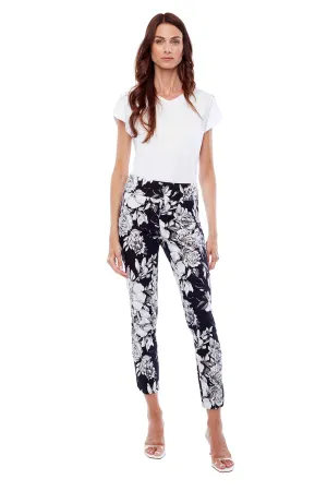 Up! Flower Petal Slit Slim Pants 67756UP