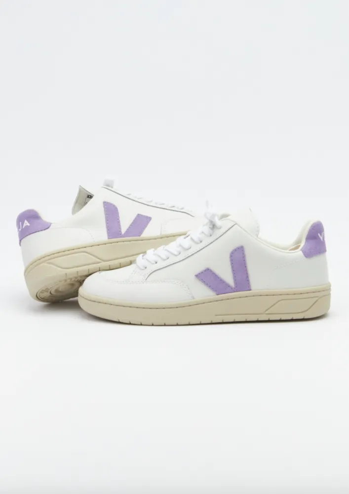 Veja V-12 Leather Extra White Lavande