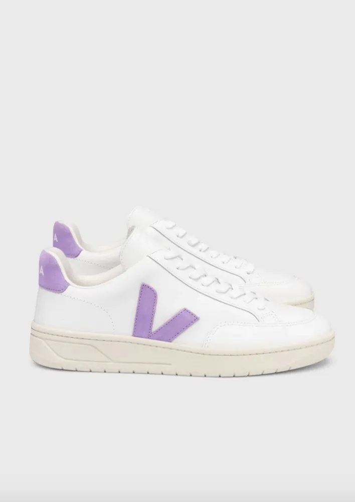 Veja V-12 Leather Extra White Lavande
