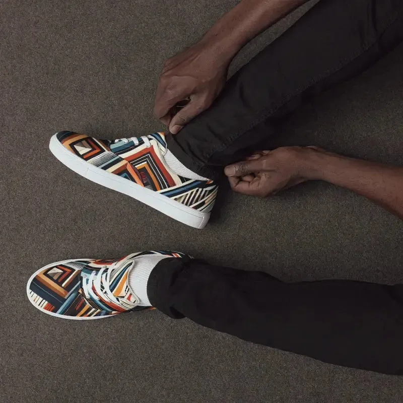 Vibrant Men's Lace Up Canvas Shoes for Ultimate Comfort
