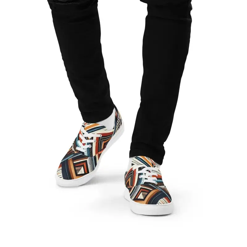 Vibrant Men's Lace Up Canvas Shoes for Ultimate Comfort