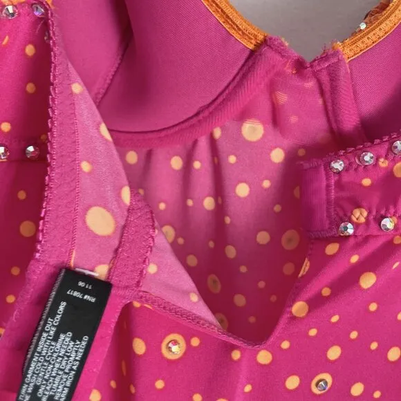 Victoria's Secret Babydoll VTG Sexy Little Things Size 34B Pink Orange Ruffle