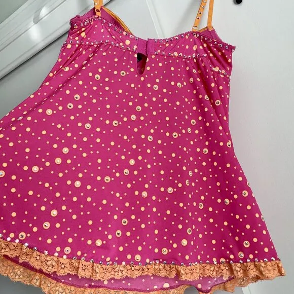 Victoria's Secret Babydoll VTG Sexy Little Things Size 34B Pink Orange Ruffle