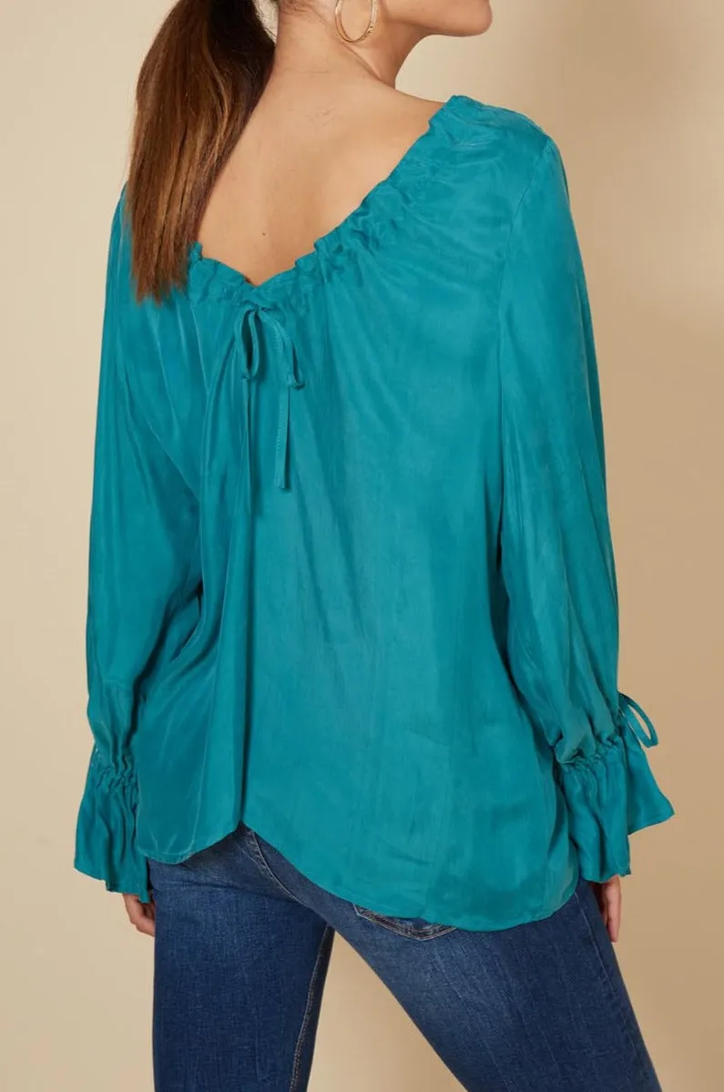 Vienetta Ruched Top - Teal