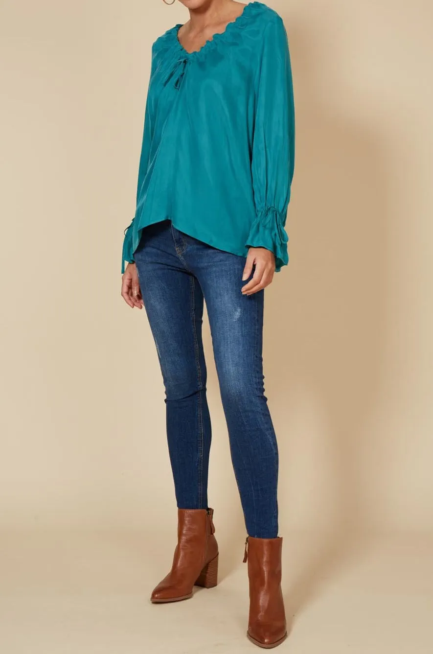 Vienetta Ruched Top - Teal