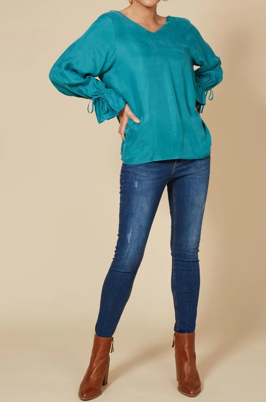 Vienetta Ruched Top - Teal
